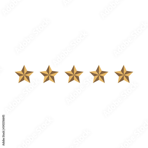 Gold Luxury Curve Star Rating 25