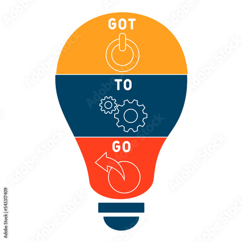 g2g - got to go acronym. business concept background.  vector illustration concept with keywords and icons. lettering illustration with icons for web banner, flyer, landing 