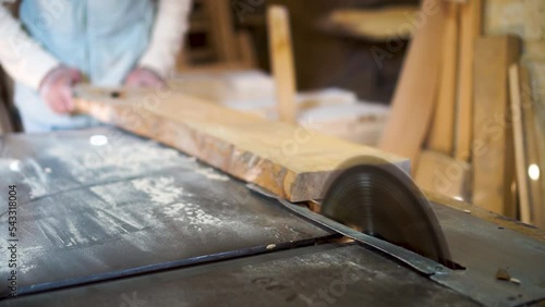 Furniture blanks for furniture production. Production department at a furniture factory. Shop for the manufacture of furniture. Blanks for the production of wooden cabinets. Wood processing industry.