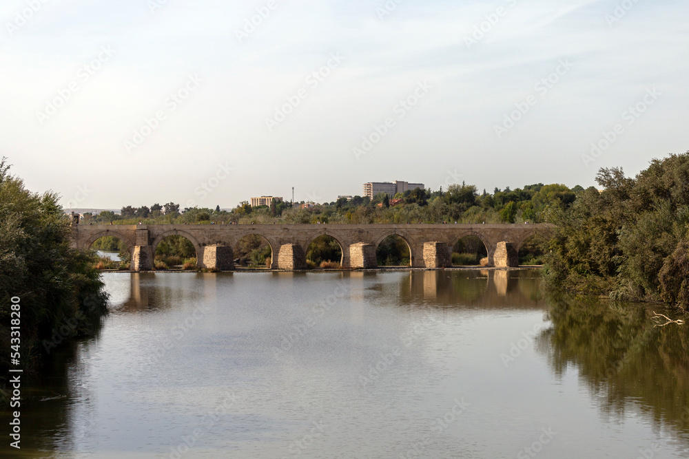 Guadalquivir river and the Roman bridge of Cordoba, Spain