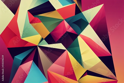 geometrical all over colorful design for digital print