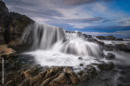 waterfall on the rock