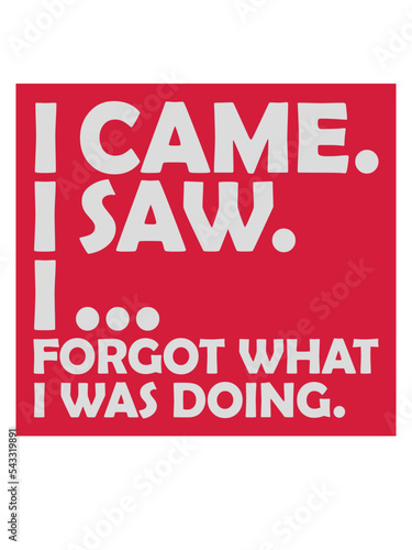 I came saw forget 