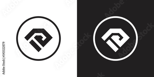 Initial letter ID diamond logo design template vector
