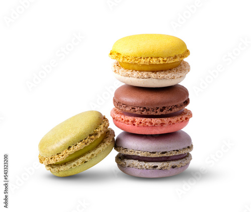 macaroons isolated on transparent png photo