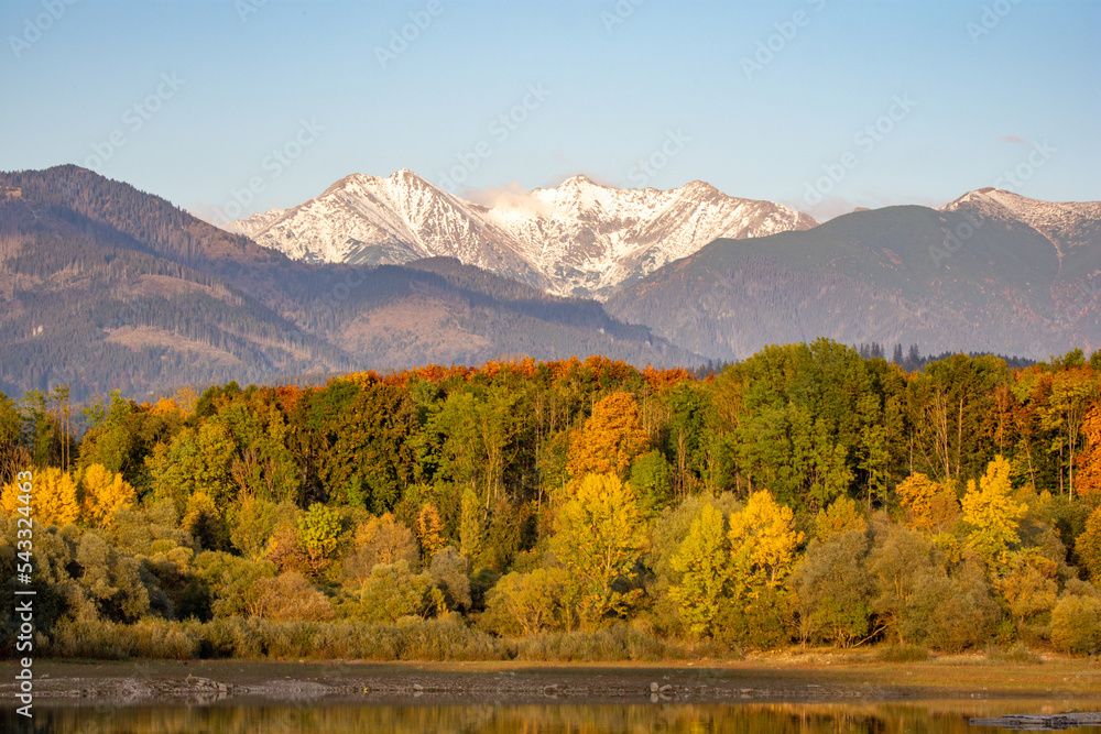 autumn landscape in the mountains, West Tatras, Liptov, Slovakia