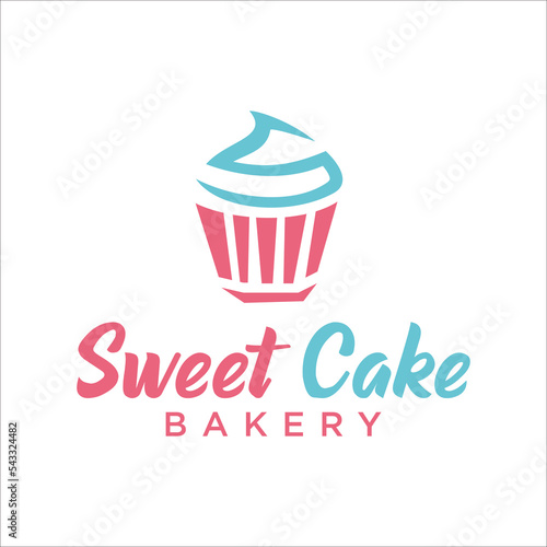 cake and bakery retro vintage logo design