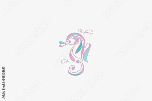 Illustration vector graphic of sea horse feminine decorative © Sqwrrr