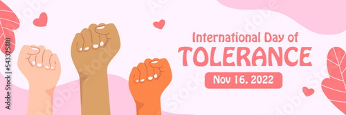 Flat international day for tolerance illustration