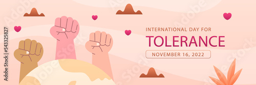 Flat international day for tolerance illustration