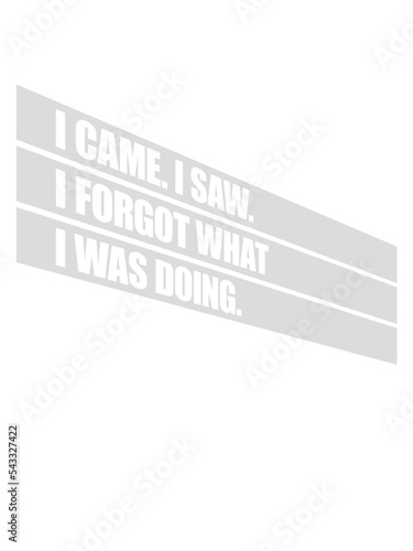 I came saw forget 