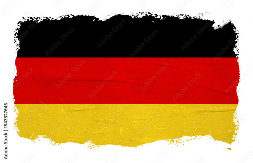 Naklejka premium Abstract Germany flag with ink brush stroke effect