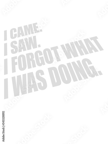 I came saw forget 