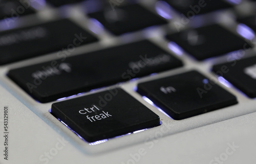 Billede på lærred A creative concept for a control freak type personality disorder using a play on words with the ctrl key from a computer keyboard