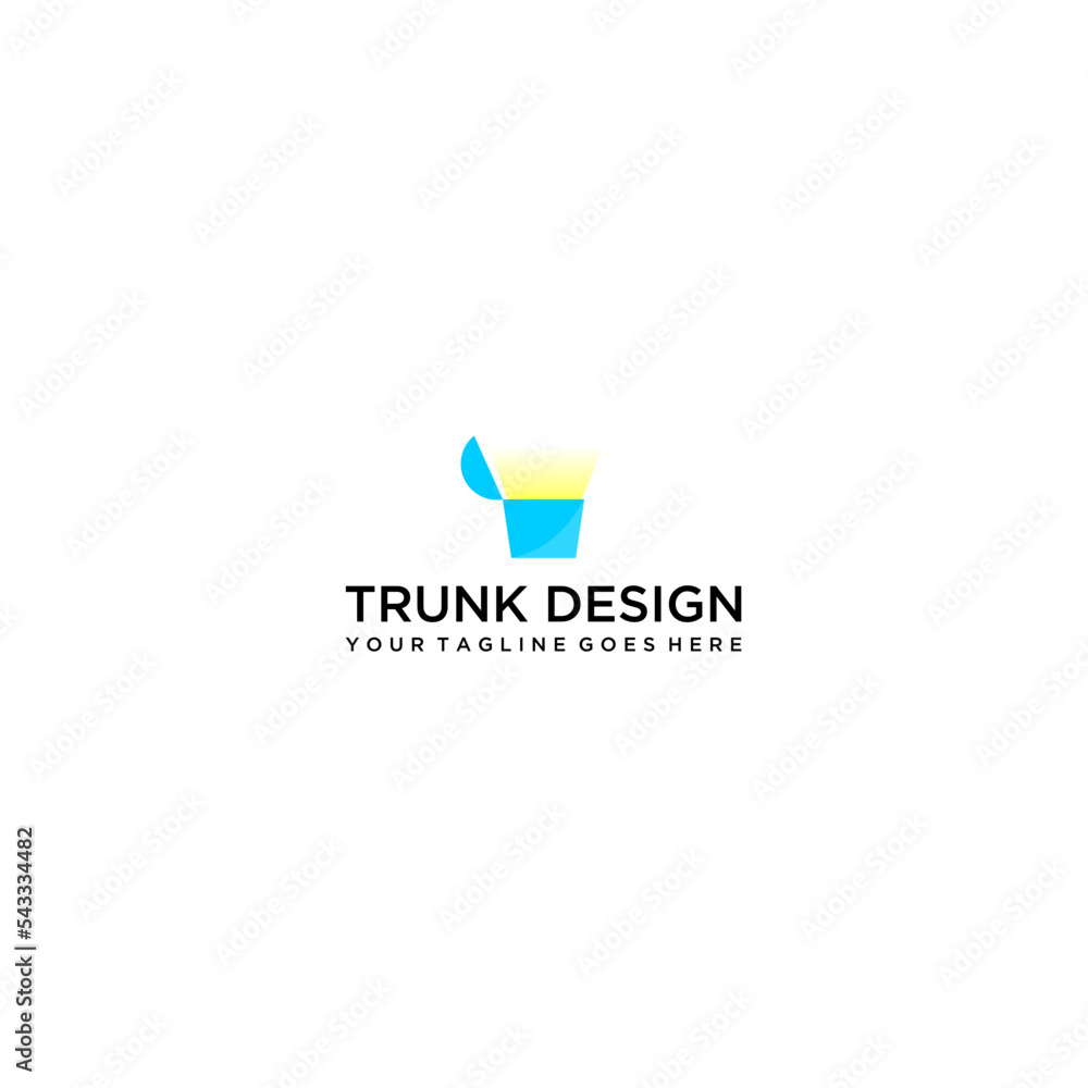 Trunk logo design vector .