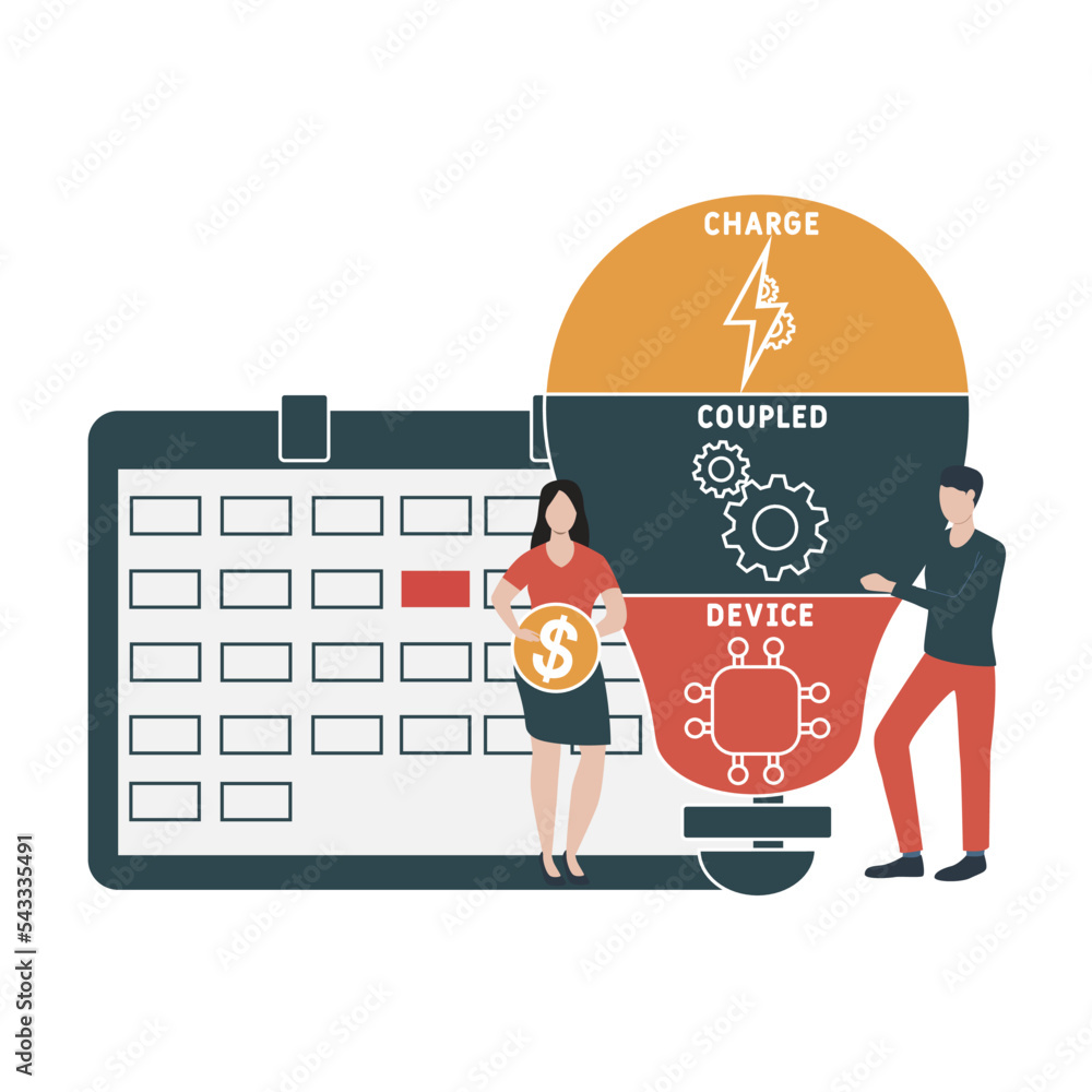 CCD - Charge-coupled device acronym. business concept background ...