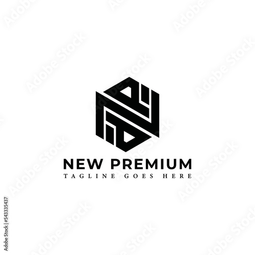 Abstract initial letter NP or PN logo in black color isolated in white background applied for E-Commerce cashflow brand logo also suitable for the brands or companies have initial name PN or NP.