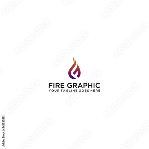 Letter FG fire vector logo design