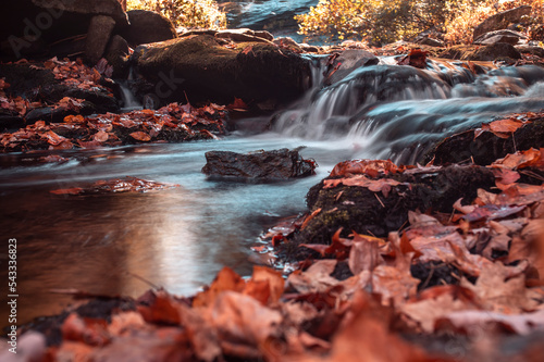 waterfall in autumn