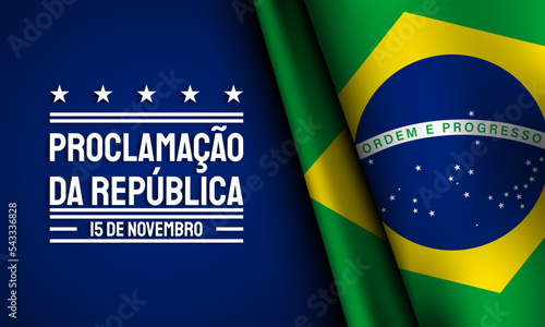 Brazil Republic Day Background Design. Vector Illustration.