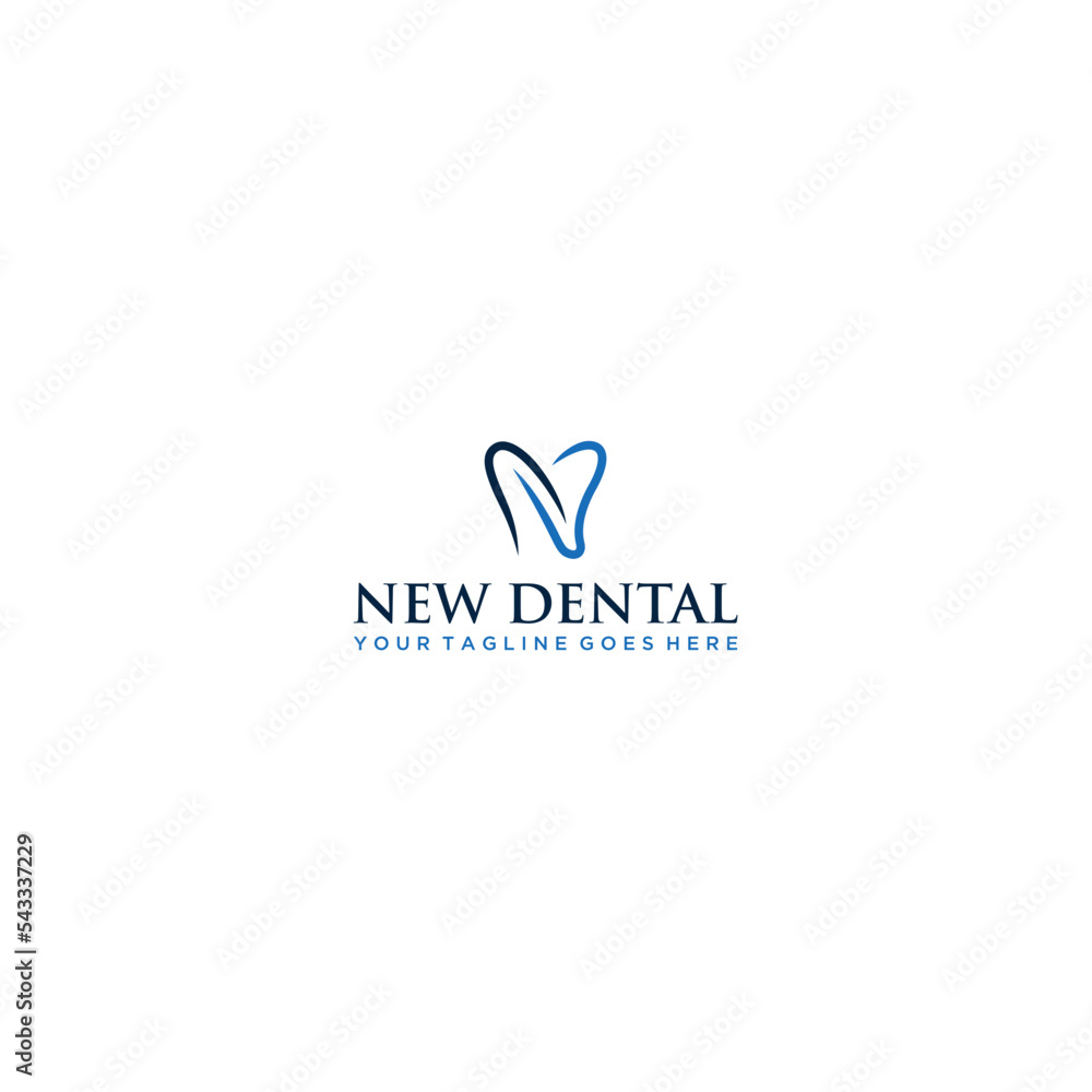 letter n dental logo design silhouette vector illustration letter n dental logo design silhouette vector illustration