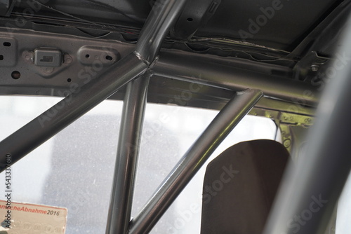 Race car's roll cage design and detail