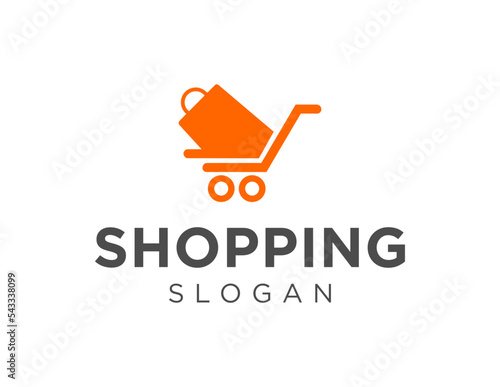 Logo about Shopping on white background. created using the CorelDraw application.