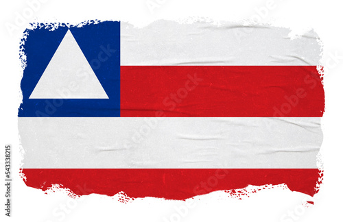 Abstract flag of the Brazilian state of Bahia with ink brush stroke effect