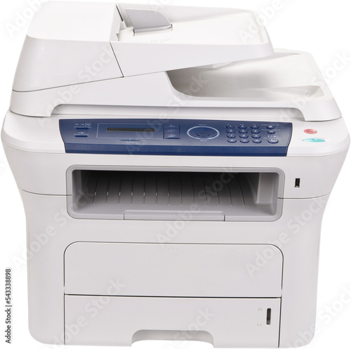 Isolated printer fax machine fax laser printer scanner computer printer photo