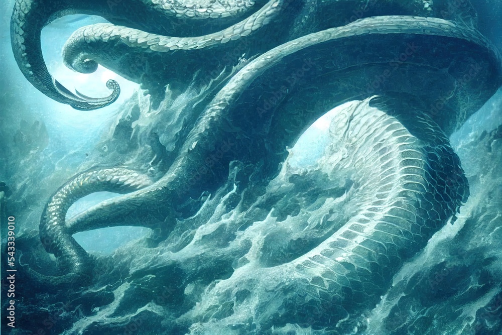 Legendary Sea Creature And Monster Also Known As The World Serpent Or 