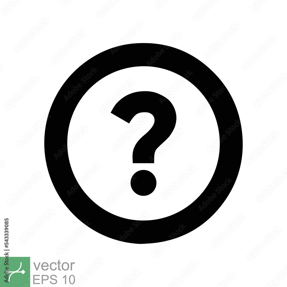 Question mark in bubble icon. Simple flat style. Help speech bubble symbol, ask, query, faq concept. Vector illustration isolated on white background. EPS 10. Question mark in bubble icon. Simple flat style. Help speech bubble symbol, ask, query, faq concept. Vector illustration isolated on white background. EPS 10.