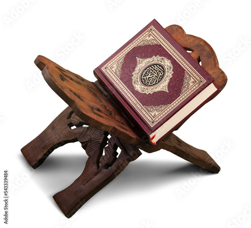 Valokuvatapetti Quran - holy book of Muslims on a wooden stand