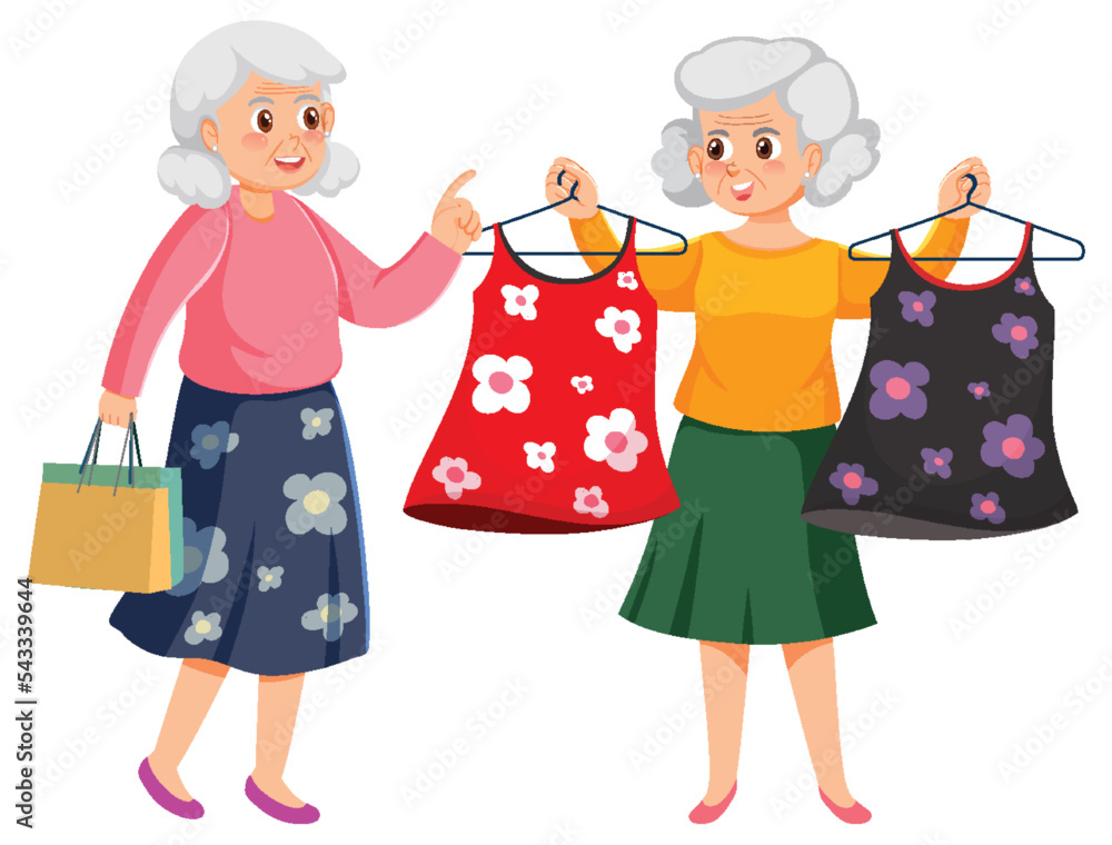 Two elderly women shopping Two elderly women shopping