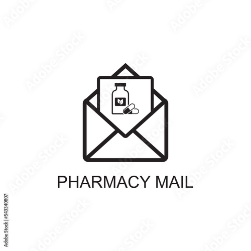 pharmacy mail icon , medical icon