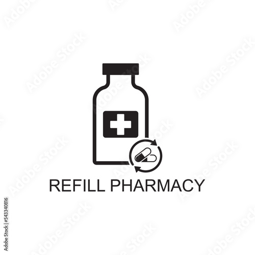 refill pharmacy icon , medical icon