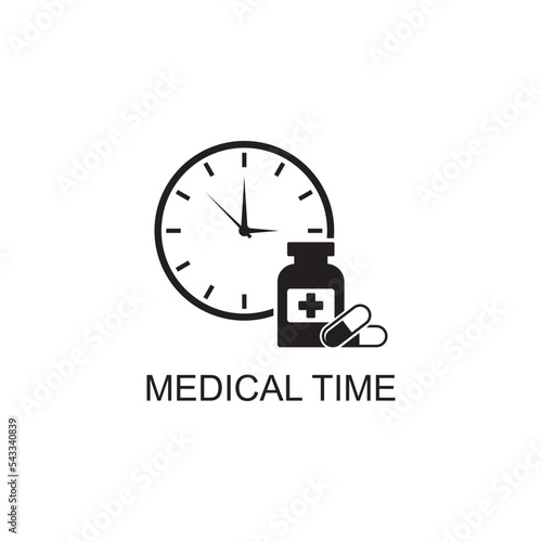 medical time icon , pharmacy icon