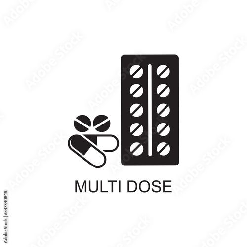 multi dose icon , medical icon
