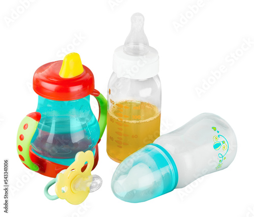 Colorful Baby bottle for water photo