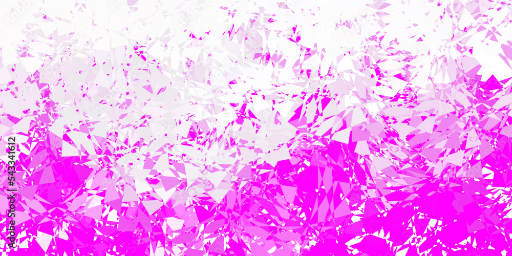Light purple, pink vector background with polygonal forms.