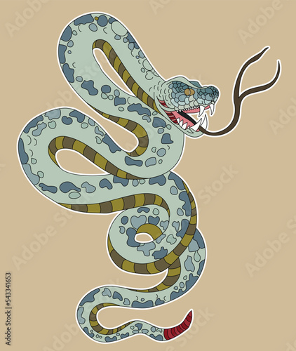 snake cobra tattoo style Cobra vector. 