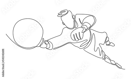 continuous line of goalkeeper training with ball