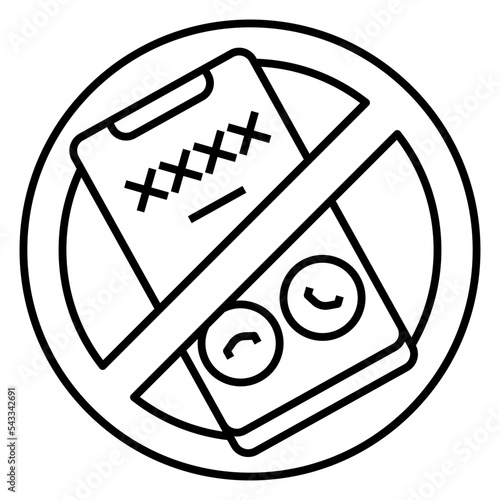block robo calls icon