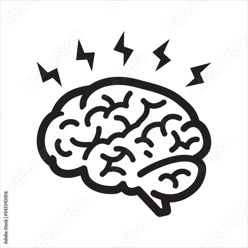 Brainstorming icon. Brainwave icon