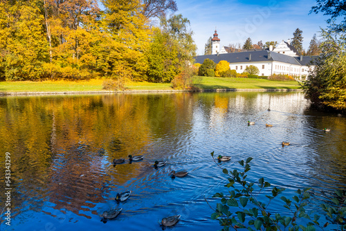 Obraz na plátně renaissance Velke Losiny chateau, Sumperk region, Hruby Jesenik mountains, Czech