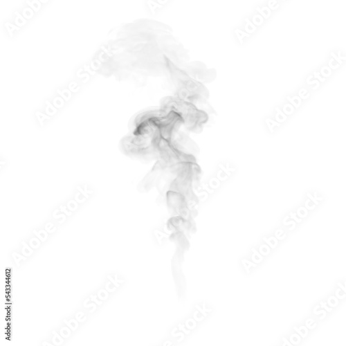 blue smoke on white transparent
