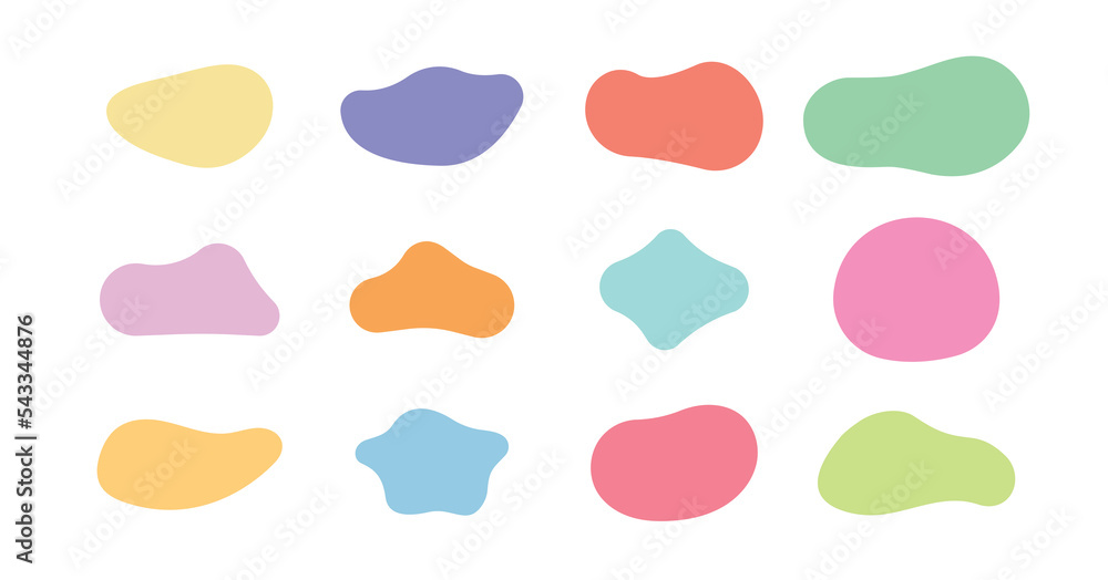 Organic fluid shapes collection. Vector design elements to put your own text Organic fluid shapes collection. Vector design elements to put your own text