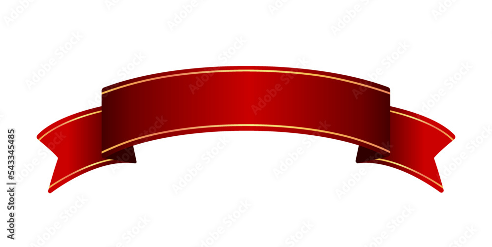 Ribbon banner vector illustration ( text space ) | red Ribbon banner vector illustration ( text space ) | red