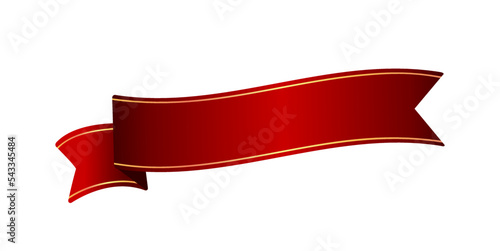 Ribbon banner vector illustration  ( text space ) | red