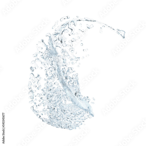 water splash isolated on white