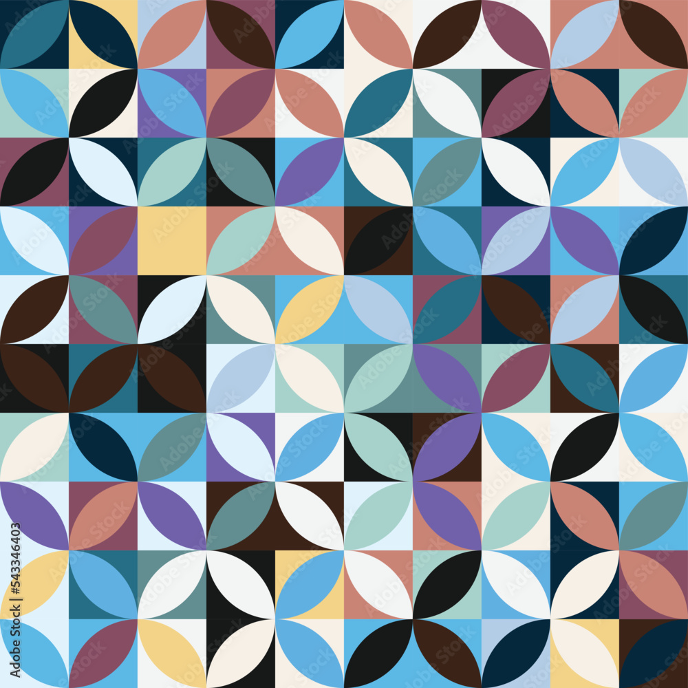 Geometric Circle shape Bauhaus pattern. Vector design and modern colorful art. Abstract Bauhaus design pattern. Geometric Circle shape Bauhaus pattern. Vector design and modern colorful art. Abstract Bauhaus design pattern.